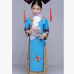 ชุดเจ้าหญิงกำมะลอเด็ก สีฟ้า รหัส CAT 85