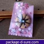 โปรโมชั่น//ถุงซีลกลาง ขอบหยัก 7x10 ลายดอกซากุระ พื้นหลังชมพู แพ็ค 100 ใบ