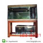 ตู้ปลา ขาไม้ประดู่ 60" x 24" x 30" กระจกหนา 12 มิล(4หุน) กรองล่าง