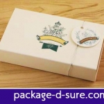 โปรโมชั่น//กล่องช็อคโกแลต 8 ช่อง 9.7x17.3x3.5 สีขาวนวล พิมพ์ลายกุหลาบคลาสสิค