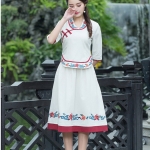 เสื้อผ้าฝ้าย เนื้อดี ใส่สบาย รหัส SN 65 สีขาว