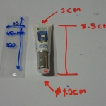 หลอดโฟมเล็ก เส้นผ่าศูนย์กลางฝา 1.2 เซน // ปลายหลอด 3 เซน // หลอดยาว 8.5 เซน