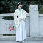 ชุดHUNFU รหัส TYD 55 สีขาว ฟ้า