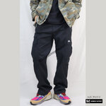 กางเกงคาร์โก้ทรงกระบอก NO.710/1 ผ้ายืดทรงตรงคลาสสิก สีดำ | US101