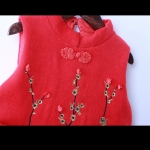 ชุดจีนเด็ก สีแดงแขนกุดทรงบอลลูน รหัส BL 45 สินค้าพร้อมส่ง