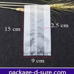 ถุงซีลกลางขยายข้าง กึ่งขุ่น ใหญ่พิเศษ 9x15+2.5 แพ็ค 100 ใบ