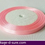 ริบบิ้นผ้า หน้ากว้าง 0.7 cm ยาว 22 m สีชมพูอ่อน