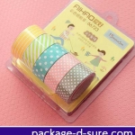 เทปกระดาษกาว สีสดใส จัดชุด 5 ม้วน 15mmx5m