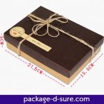 กล่องคราฟสี่เหลี่ยมผืนผ้าใหญ่ ฝาเปิดบน แยก 2 ชิ้น 15.5x21.5x5 cm