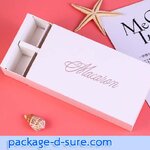 โปรโมชั่น//กล่องมาการอง 12 ชิ้น 20x11x5 สีขาวล้วน ลายเซ็นต์ macaron