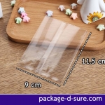 ถุงซีลกลาง ขอบหยัก 9x11.5 เนื้อใส แพ็ค 100 ใบ