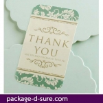 สติกเกอร์ THANK YOU สี่เหลื่ยมผืนผ้า ลายคลาสสิค แพ็ค 5 แผ่น 30 ดวง