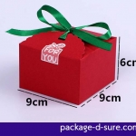 โปรโมชั่น//กล่องสี่เหลี่ยมจัตุรัส เปิดสี่ด้าน 9x9x6 กระดาษแดง ไม่มัน** แพค 50 ใบ