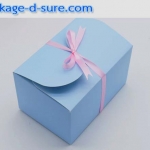 กล่องสี่เหลี่ยม ทรงสูง พับบนสองข้าง 10.5x15x9 สีฟ้า