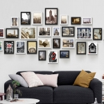 ชุดกรอบรูปติดผนัง สีขาวดำ 28 ชิ้น กรอบรูปตกแต่งบ้าน มีภาพตามแบบให้พร้อมวัสดุติดตั้ง Gallery Wall Frames set Black&White28