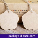 ป้าย TAG กระดาษคราฟ 5.3 cm พร้อมเชือกปอร้อยหู แพ็ค 25 ใบ