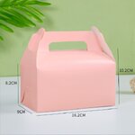 โปรโมชั่น//กล่องหูหิ้วเคลือบมัน ไซส์ใหญ่ 16.2x9.2x8 สีชมพูพาสเทล