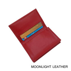 กระเป๋าใส่บัตร นามบัตร หนังวัวแท้ รุ่น Biz สีแดง สวยงาม ไม่ลอกร่อน ไม่แตก ยิ่งใช้ยิ่งนิ่มยิ่งสวย พกพาง่าย มีกล่องพร้อมเป็นของขวัญ