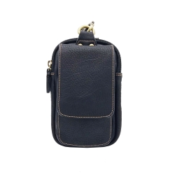 กระเป๋าใส่โทรศัพท์ ร้อยเข็มขัด หนังแท้ รุ่น Belta II สีดำ