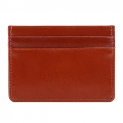 กระเป๋าใส่บัตร หนังแท้ รุ่น Simply สีแทน ทนทาน บางเฉียบ พกพาง่าย