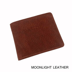 [ลดโหดเหมือนโกรธโควิด] กระเป๋าสตางค์หนังวัวแท้ สำหรับผู้ชาย แบรนด์ Moonlight รุ่น Ben สีน้ำตาลอ่อนธรรมชาติ สวย ทน เบาบาง นิ่มมาก พร้อมกล่องเป็นของขวัญได้