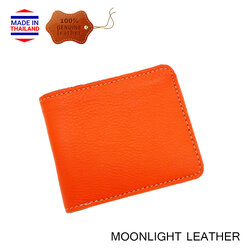 กระเป๋าสตางค์หนังแท้ Moonlight รุ่น Hercules สีส้ม แฮนด์เมด หนังนุ่มมาก ราคาประหยัดแต่ทนทานสุดๆ มีกล่องเป็นของขวัญได้