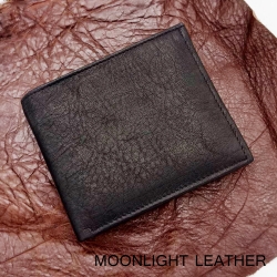 กระเป๋าสตางค์หนังวัวแท้ สำหรับผู้ชาย แบรนด์ Moonlight รุ่น Calf สีดำ สวย ทน เบาบาง นิ่มมาก พร้อมกล่องเป็นของขวัญได้