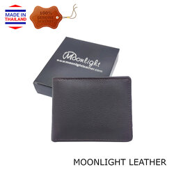 กระเป๋าสตางค์หนังแท้ 100% ไซส์เล็กแต่ใส่แบงค์พันได้ สีน้ำตาลเข้ม ทำจากหนังวัว นุ่มมาก ทนทานไม่ลอกร่อน มีกล่องแบรนด์แท้