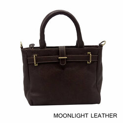 กระเป๋าหนังแท้ MOONLIGHT รุ่น Miriam สีน้ำตาลเข้ม ทำจากหนังวัวแบบชามัวร์นุ่มมาก เบา ทนทาน ไม่ลอก ยิ่งใช้ยิ่งสวย มีสายยาว