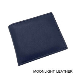 กระเป๋าสตางค์หนังวัวแท้ สำหรับผู้ชาย แบรนด์ Moonlight รุ่น Calvin สีน้ำเงิน สวย ทน เบาบาง นิ่มมาก พร้อมกล่องเป็นของขวัญได้