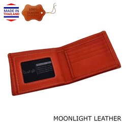 กระเป๋าสตางค์หนังแท้ สีส้ม เฮงๆ รับโชค ขอบกว้างใส่ตังค์ได้เป็นปึก ก้นไม่มีรู เงินทองไม่รั่วไหล มีกล่องเป็นของขวัญได้