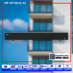 HP-9716H2-AI เครื่องบันทึก NVR 16 Ch Support 4K / Audio H.265S / AI
