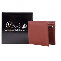 กระเป๋าสตางค์หนังวัวแท้ สำหรับผู้ชาย รุ่น Boss สีแทน ทำจากหนังวัวฟอกน้ำมัน ทนทาน เรียบเท่ โดนน้ำได้ มีกล่อง ถูกกว่าในช็อป