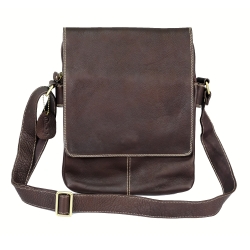 กระเป๋าสะพายหนังแท้ ทำจากหนังวัว สำหรับผู้ชาย รุ่น Pro สีน้ำตาลเข้ม แบรนด์ Moonlight ใส่เอกสารขนาด A4 ได้ พร้อมถุงกันฝุ่น ประกัน 1 ปี