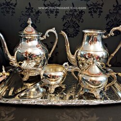 ชุดเครื่องเงิน สำหรับเสริฟน้ำชา FB Rogers Silver Co