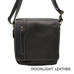 กระเป๋าสะพายหนังแท้ Moonlight รุ่น Theo สีดำ ทำจากหนังวัวทั้งใบ สวย นุ่มมาก ใส่แท็บเล็ตได้ ทนทาน รับประกัน 1 ปีเต็ม