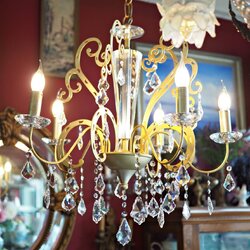 chanderlier คริสตัล Asfour โครงโลหะทำสี