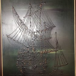 ภาพเรือใบสี อะคลีลิค (Oil Acrylic Nautic Boat )