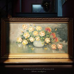 ภาพวาดดอกกุหลาบในแจกัน