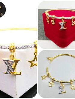 กำไลทองคำประดับเพชรแท้หลุยส์วิคตอง