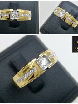 แหวนผู้ชายเพชรแท้ 0.23 cts