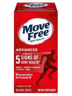Schiff Move Free Advanced ฉลากแดง 200 เม็ด บำรุงไขข้อ เพิ่มน้ำในข้อต่อ หมดอายุ 02/2028