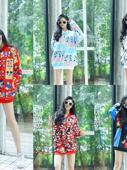 แจ็กเก็ตแขนยาวกันหนาว ผ้าพิมลาย