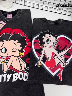 เสื้อยืดงานฟอกลาย BATTYBOOP