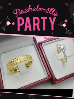 แหวนคู่ทองคำประดับเพชรแท้รวม 0.23 cts