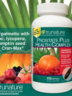 Trunature Prostate Health Complex 250softgels วิตามินบำรุงสำหรับผู้ชายค่ะ บำรุงต่อมลูกหมาก หมดอายุ 04/2027