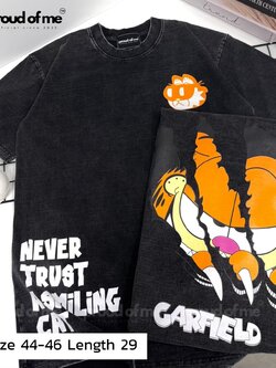 เสื้อยืดงานฟอกลายแมวการ์ฟิว