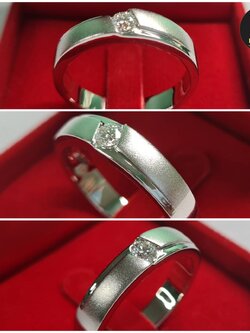 แหวนผู้ชายเพชรแท้ 0.20 cts