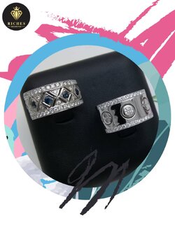 แหวนคู่ทองคำประดับเพชรแท้รวม 2.0 cts