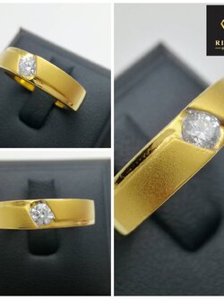 แหวนผู้ชายเพชรแท้ 0.20 cts